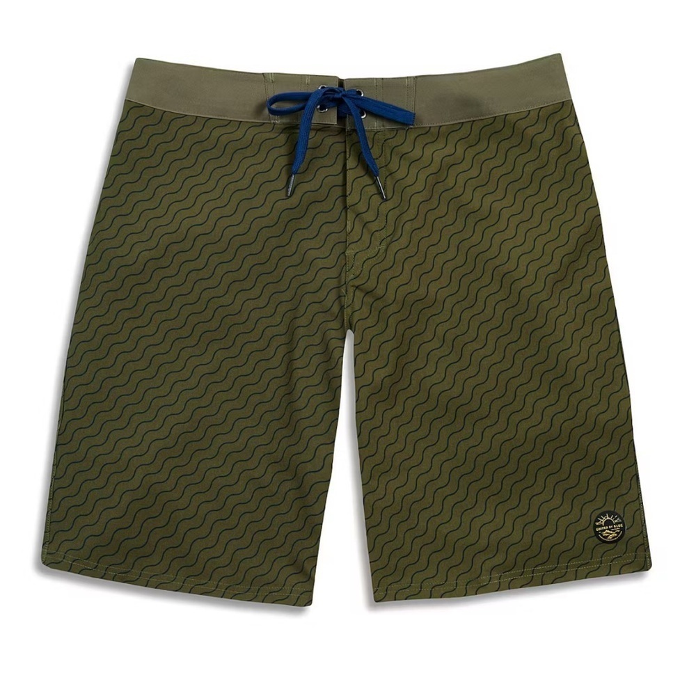United By Blue| Men’s Stillwater Boardshort in Olive Zigzag pattern Size 32